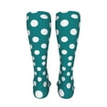 thumbnail image 6 of Naloa Teal And White Polka Dot High Stockings Women Thigh High Stockings Over Knee Long Stockings-One Size, 6 of 8