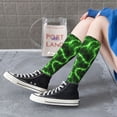 thumbnail image 5 of KLL Green Lightning Print Cool Socks Men's Women's Crew Socks Funny Crazy Novelty Stockings, 5 of 6