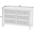 thumbnail image 7 of Butler Specialty Company Mesa Cane And Solid Wood 6-Drawer Dresser - Natural, 7 of 7
