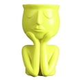 thumbnail image 2 of koolsoo Pot de Fleurs en Résine pour Plante Cactus / Fleur. Pot de Tête Visage Résion Jaune_a, 2 of 7