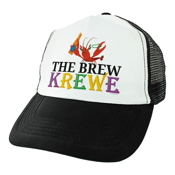 ThisWear Mardi Gras Gifts Mardi Gras Brew Krewe Hat Mardi Gras Crayfish Gifts Funny Mardi Gras Trucker Hat