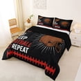 thumbnail image 2 of Erosebridal American Rugby Helmet Kids Full Size Comforter Sets,Football Ball Games Bedding Sets For Sport Gamer Lover,Reversible black,3 Pieces, 2 of 7