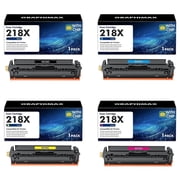 Compatible for HP 218X 218A Toner Cartridges With-Chip Laserjet 3301sdw 3301fdw 3301cdw 3201dw 3301 3201 W2180X W2180X Series Printer Black Cyan Yellow Magenta Pack-4
