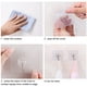 thumbnail image 5 of 40 Ganchos transparentes autoadhesivos resistentes al agua, soporte de carga de 10 kg, gancho adhesivo fuerte de plástico para dormitorio, baño, cocina, puerta, pared, nevera, luz de techo, 5 of 7