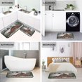 thumbnail image 4 of 2-Piece Kitchen Rugs Set Non-Slip Mats Carpet Floor for Kitchen, Bathroom (19.7"x27.6" & 19.7"x47.2") Old Red Barn, 4 of 7