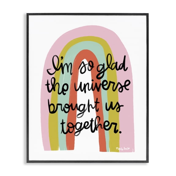 Stupell Industries Eclectic Universe Brought Us Together Black Framed Giclee Art, 11 x 14, by Mandy Ford Art Illustration