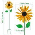 thumbnail image 4 of kitwin Wind Spinner 3D Metal Sunflower Windmill Heavy-Duty Metal Wind Spinners Decorative Sunflower Farm Art Sculpture Vivid Sunflower Craft for Yard Garden Patio Lawn, 4 of 10