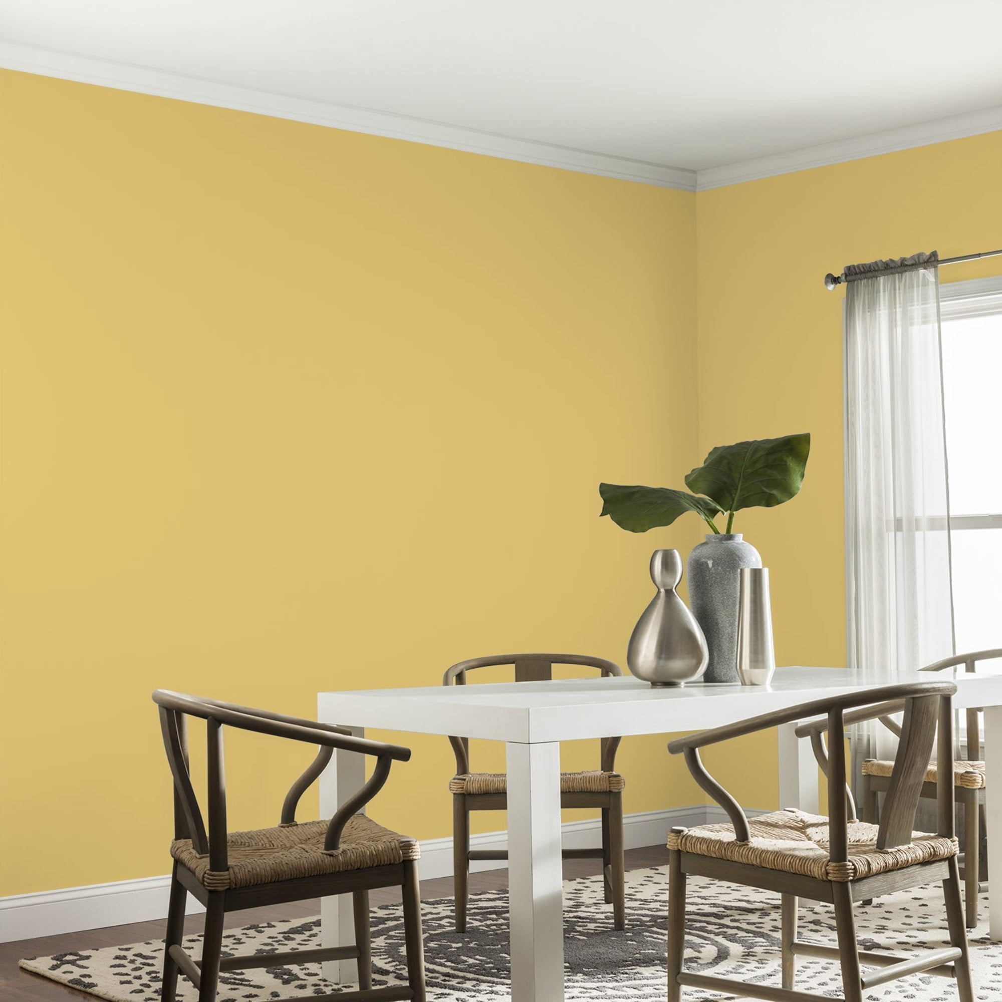 Glidden Fundamentals Tropical Siesta / Yellow, Eggshell Interior Paint, 1 Gallon