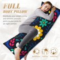 thumbnail image 5 of Lsque Colorful Mexican Flower Body Pillow Case Cover,Ultra-Soft Microfiber Bed Pillow Cases 20x54 inches,Elegant Bedding,Breathable Durable Pillow Cover with Envelope Closure, 5 of 8