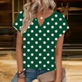 thumbnail image 2 of KyCheLot Womens Short Sleeve T Shirts Casual Print V Neck Cute Basic Tee Tops Summer Dailywear, 2 of 6
