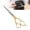 Gold, variant on Yajisi Professional Hair Cutting Scissors Barber Shears Family Salon Flat Tooth Hairdressing Tool, Premium Stainless Steel, Gold Finish, 9.3 inches / 23.5 cm Length