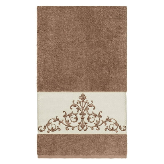 Linum Home Textiles Scarlet Embellished Turkish Cotton Bath Towel
