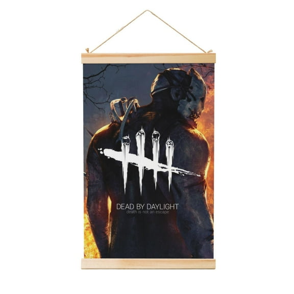 Dead By Daylight Dbd Wooden Shaft Hanging Poster Home Decor Poster Wall Art Painting For Living Room Bedroom 12"X18"