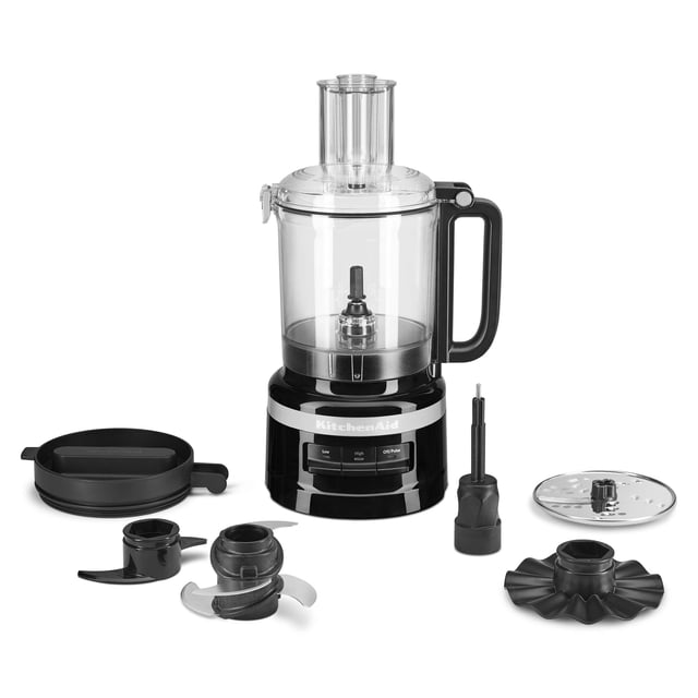 Procesador de alimentos KitchenAid KFP0921, capacidad para 9 tazas, color negro ónix