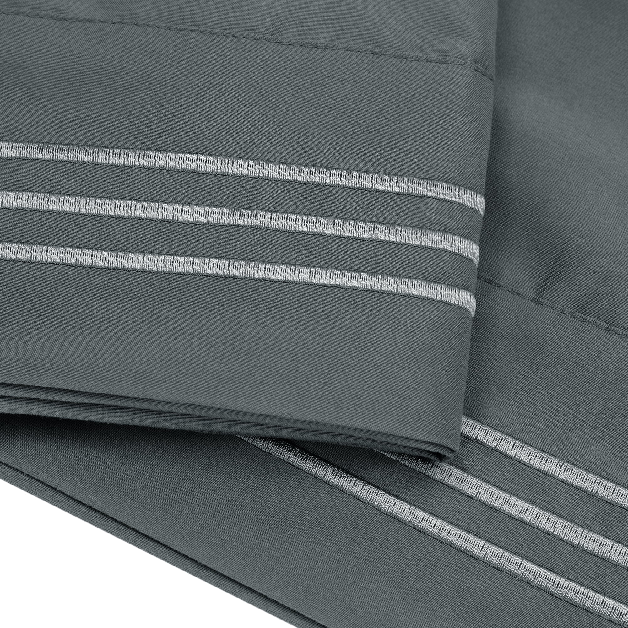 Unique Bargains Polyester Body Pillowcases 2 Pcs with Envelop Dark Gray 20"x54"