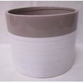 thumbnail image 1 of Planteur Rond Blanc et Brun, 1 of 1