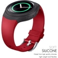 thumbnail image 2 of Correa para Samsung Gear S2 - Correa de repuesto de estilo deportivo de silicona suave para Samsung Gear S2 Smart Watch SM-R720 SM-R730 Versión solamente (Rojo) Adepaton WMZL-485-2, 2 of 5