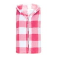 thumbnail image 6 of Guieoi Plus Size Jackets Clearance Woman Fashion Plaid Jacket Sleeveless Hooded Pocket Coat Jackets Vest Pink Black*Friday/Cyber*Monday Clearance, 6 of 8