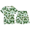 thumbnail image 4 of Hienoo Boys Girls Camouflage Short Sleeve Summer Camps Training Shorts Outfits, Sizes 3-13, 4 of 4