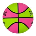 thumbnail image 3 of Spalding 28.5" Varsity Multicolor Outdoor Basketball - Pink/Green, 3 of 6