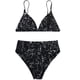 thumbnail image 2 of Augper Women B andeau Padded Push Up Swimsuit Swimwear Beachwear Swimwear Bikini Set, 2 of 8