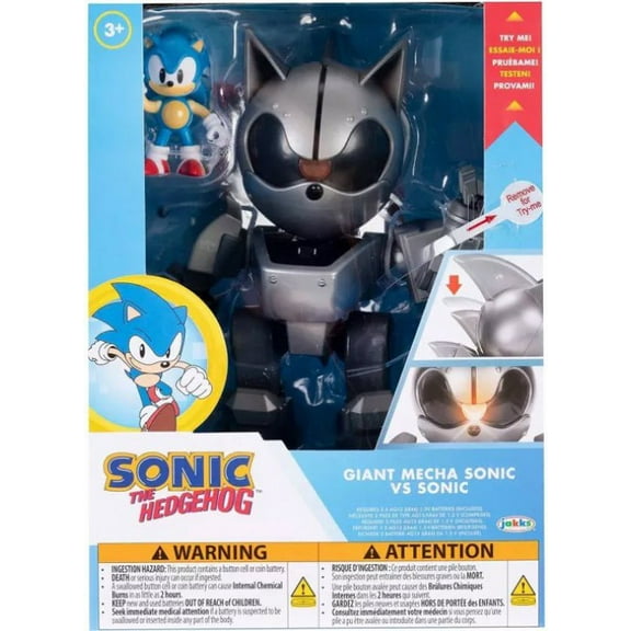 Sonic The Hedgehog Giant Mecha Sonic vs Soic Action Figure Set