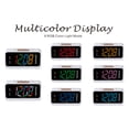 thumbnail image 2 of ZAPALA expert Radio despertador, 2 alarmas, pantalla LED gigante, radio reloj digital FM con puerto de carga USB, visualización de días, volumen ajustable y atenuador, luz nocturna, repetición para ni, 2 of 5