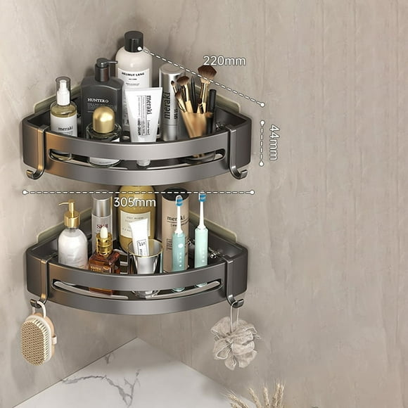 Adhensive bathroom shampoo holder shower caddy shelves storage organizer no drill shelf corner towel holder shelves for bathroom
