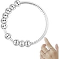 thumbnail image 1 of Fidget Ring Anxiety Ring Beaded Ring for Women, Worry Prevention Ring Exquisite Minimalist Gift, Rotating Decompression Ring for Men Decompression Toy, 5 PCS, 1 of 5