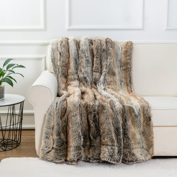 Luxury Faux Fur Warm Elegant Cozy Throw