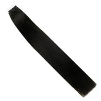 Full Shine Real Human Hair Tape in Extensions Black 12Inch 20Pcs 30Gram for Adult Women