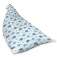 thumbnail image 2 of Animal Lounger Chair Bag, Continued Illustration of Large Animals Print with Dotted Heart Shapes, High Capacity Storage with Handle Container, Lounger Size, Blue and Blue Grey, by Ambesonne, 2 of 5