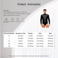 thumbnail image 3 of iiniim Men's Shiny Rhinestones Latin Dance Shirt Tango Training Performance Long Sleeve Leotard Top Black 3XL, 3 of 7
