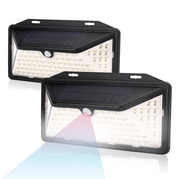 Techko Solar Motion Sensing Wall Light (2 Pack)