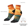 thumbnail image 4 of Uemuo Tropical Sunset Paradise Printed Crew Socks, Moisture-Wicking Socks, Athletic Socks for Men Breathable Cushion Socks Casual Sport Socks for Running Traveling, 4 of 6