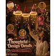 thumbnail image 6 of Lighted Santa Hat Hanging Chandelier, 3 Styles Warm LED Christmas Light,Sequined Cone Hanging Decor with Chime Star Tassel Set, Indoor Outdoor Porch Holiday Decor Gift for Patio Home, 6 of 9