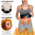 thumbnail image 3 of MISS MOLY Women Sauna Suit Waist Trainer Polymer Vest Body Slimming Workout Body Shaper, 3 of 6