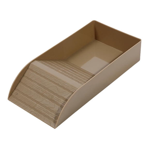 Bothyi Reptile Bathing Pool with Ramp Tortoise Food Dish for Leopard Hamster Turtle Brown S