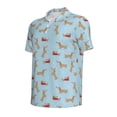 thumbnail image 2 of Balery Dachshund Dog Printed Men’s Short Sleeve Polo Shirt, Midweight Men's Shirt,Golf Polo shirts -Large, 2 of 9