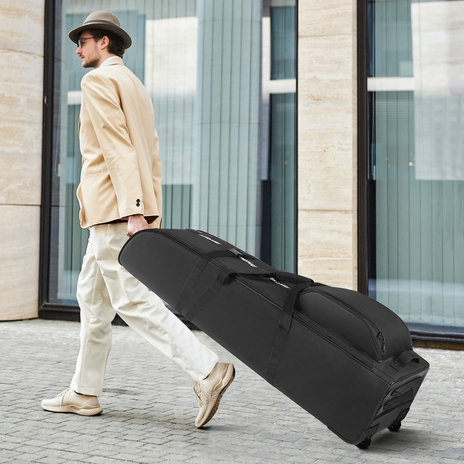 Golf Travel Bag For Airlines 900d Heavy Duty Oxford Case With Wheels  Cover Club Protector Liner Men Women