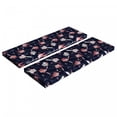 thumbnail image 1 of Floral Bench Cushion Set of 2, Abstract Style Modernistic Pattern with Delicate and Flowers, Standard Size Foam Pad and Decorative Cover, Indigo Pale Ruby, by Ambesonne, 1 of 4