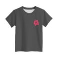 thumbnail image 4 of YDFCWXW Oversized Graphic Floral T Shirts for Teens Girls Loose Tees Preppy Clothes Casual Vintage Tops (Dark Gray, 160), 4 of 7