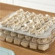 thumbnail image 4 of Caja De Mantenimiento De Alimentos Frescos De Plástico Blanco Para Frutas Y Verduras Con Tapa De Sellado Diseño De Apilamiento De Capas Dobles Contenedor Refrigerado Para Refrigerador De Cocina Minnieouse HA022477-00, 4 of 7