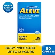 Aleve Caplets Naproxen Sodium Pain Reliever, 50 Count