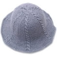 thumbnail image 6 of CoCopeaunts Fisherman Hat Women Winter Versatile Solid Color Chunky Cable Knit Basin Hat Folding Fashion Soft Warm Bucket Hats, 6 of 8