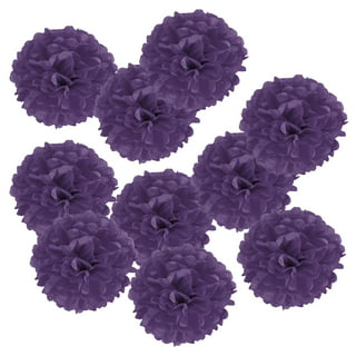 Pretty Purple Solid 16 Hanging Tissue Pom Pom - Valentina's Party World
