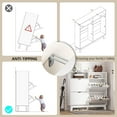 thumbnail image 6 of FANRAL Shoe Cabinet Entryway with 4 Flip Drawers & Top Cubby,Narrow Shoe Storage Hidden Shoe Rack,Fluted Wood Shoe Organizer,White Shoe Cabinet, 6 of 7