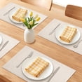 thumbnail image 2 of REGALWOVEN Farmhouse Placemats Set of 4 Cotton and Linen Placemats for Dining Table Decor Washable Kitchen Table Mat Wipe Clean Beige 18.1x11.8inch, 2 of 6
