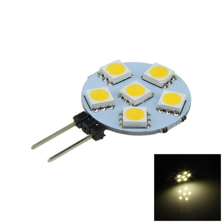 100lm Led - 12V G4 1W 100lm 3000K 6-SMD 5050 LED Warm White Polarity Free Car Instrument Light Reading Lamp