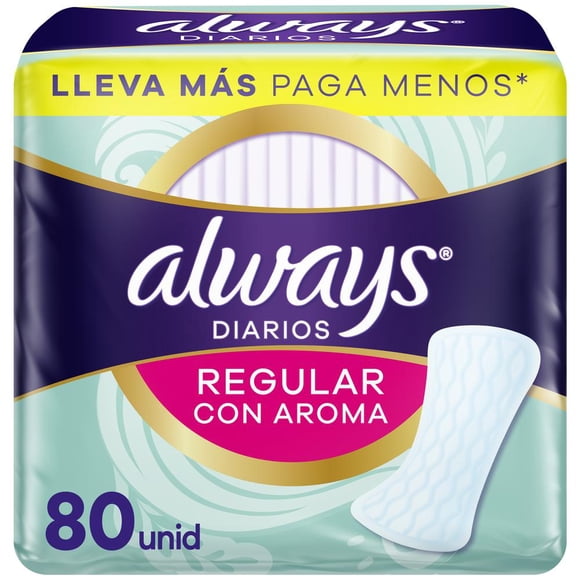 Protectores Diarios Always Diarios Regular Con Aroma 80 pzas